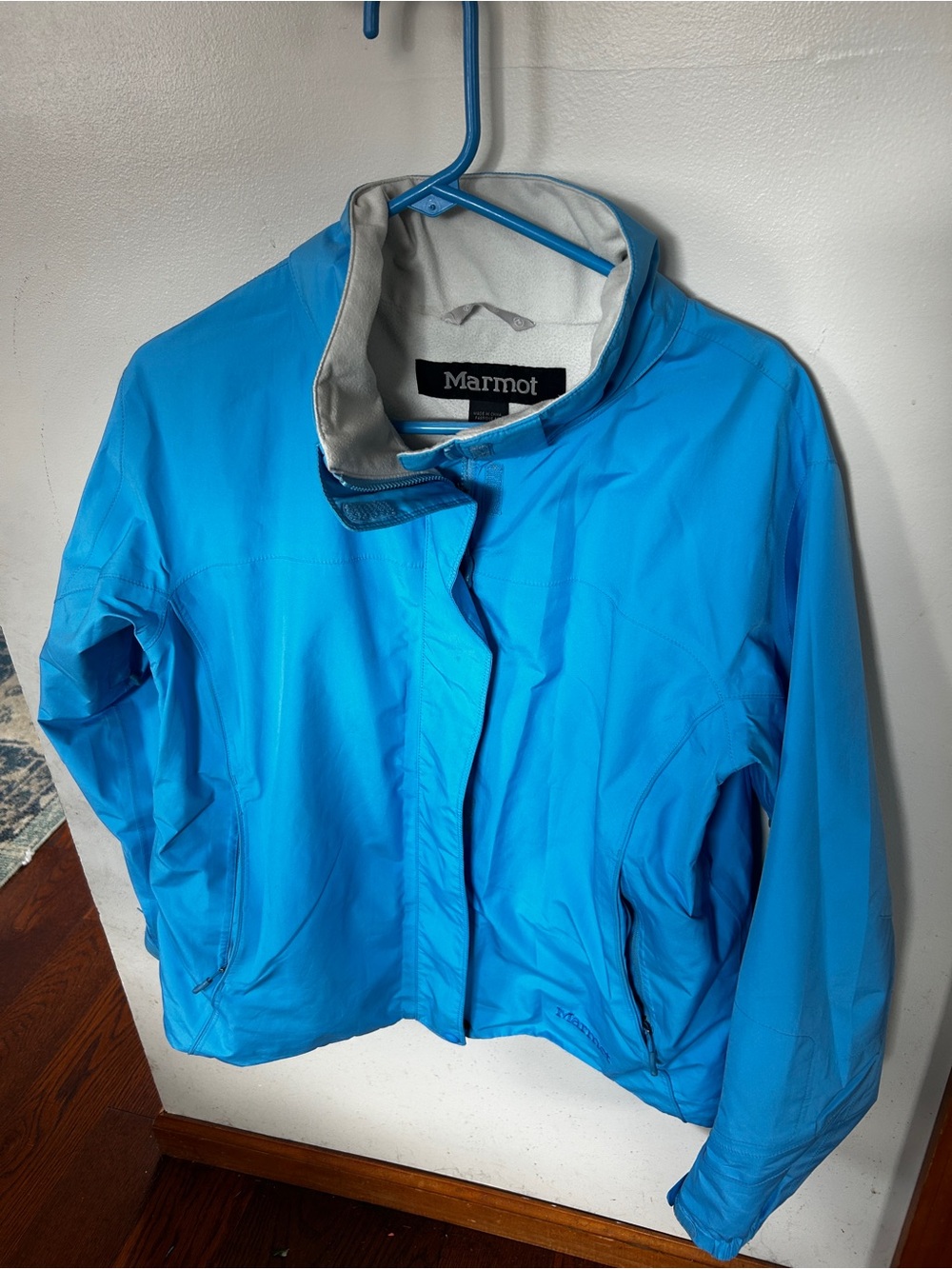 Marmot Gore-Tex Performance Shell Jacket Women’s XL Blue Ski Rain Outdoor